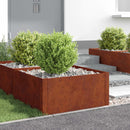 vidaXL Fűszegélyezés 4 pcs 60 x 60 x 35 cm Acél Rozsdás