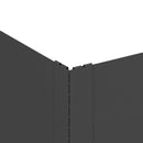 vidaXL Fűszegélyezés 4 db 100 x 60 x 20 cm Acél Fekete
