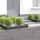vidaXL Fűszegélyezés 4 db 100 x 60 x 20 cm Acél Fekete