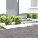 vidaXL Fűszegélyezés 4 db 100 x 60 x 20 cm Acél Fehér