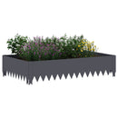 vidaXL Fűszegélyezés 100 x 60 x 20 cm Acél Antracitszürke