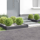 vidaXL Fűszegélyezés 4 db 100 x 60 x 20 cm Acél Antracitszürke