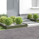 vidaXL Fűszegélyezés 4 db 100 x 60 x 20 cm Acél Olajzöld