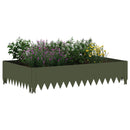 vidaXL Fűszegélyezés 4 db 100 x 60 x 20 cm Acél Olajzöld