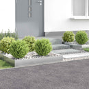 vidaXL Fűszegélyezés 4 db 100 x 60 x 20 cm Acél Ezüst