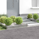 vidaXL Fűszegélyezés 4 pcs 100 x 60 x 20 cm Acél Ezüst