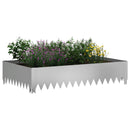 vidaXL Fűszegélyezés 4 pcs 100 x 60 x 20 cm Acél Ezüst