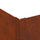 vidaXL Fűszegélyezés 4 pcs 100 x 60 x 20 cm Acél Rozsdás