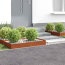 vidaXL Fűszegélyezés 4 pcs 100 x 60 x 20 cm Acél Rozsdás