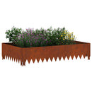 vidaXL Fűszegélyezés 4 pcs 100 x 60 x 20 cm Acél Rozsdás