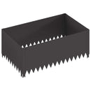 vidaXL Fűszegélyezés 100 x 60 x 35 cm Acél Fekete