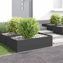 vidaXL Fűszegélyezés 4 db 100 x 60 x 35 cm Acél Fekete