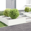 vidaXL Fűszegélyezés 4 db 100 x 60 x 35 cm Acél Fehér