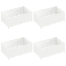 vidaXL Fűszegélyezés 4 db 100 x 60 x 35 cm Acél Fehér