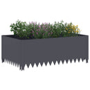 vidaXL Fűszegélyezés 100 x 60 x 35 cm Acél Antracitszürke