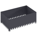 vidaXL Fűszegélyezés 4 db 100 x 60 x 35 cm Acél Antracitszürke