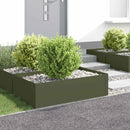 vidaXL Fűszegélyezés 4 db 100 x 60 x 35 cm Acél Olajzöld