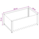 vidaXL Fűszegélyezés 100 x 60 x 35 cm Acél Ezüst