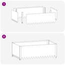 vidaXL Fűszegélyezés 4 db 100 x 60 x 35 cm Acél Ezüst