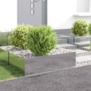 vidaXL Fűszegélyezés 4 db 100 x 60 x 35 cm Acél Ezüst