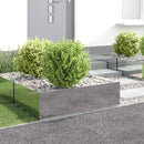 vidaXL Fűszegélyezés 4 pcs 100 x 60 x 35 cm Acél Ezüst