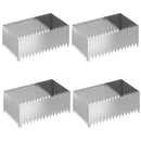 vidaXL Fűszegélyezés 4 pcs 100 x 60 x 35 cm Acél Ezüst