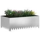 vidaXL Fűszegélyezés 4 pcs 100 x 60 x 35 cm Acél Ezüst