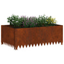 vidaXL Fűszegélyezés 4 pcs 100 x 60 x 35 cm Acél Rozsdás