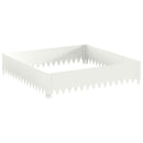 vidaXL Fűszegélyezés 100 x 100 x 20 cm Acél Fehér