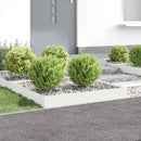 vidaXL Fűszegélyezés 4 db 100 x 100 x 20 cm Acél Fehér