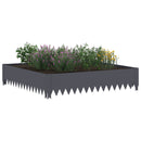 vidaXL Fűszegélyezés 100 x 100 x 20 cm Acél Antracitszürke