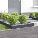 vidaXL Fűszegélyezés 4 db 100 x 100 x 20 cm Acél Antracitszürke