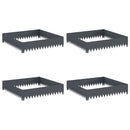 vidaXL Fűszegélyezés 4 db 100 x 100 x 20 cm Acél Antracitszürke
