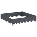 vidaXL Fűszegélyezés 4 db 100 x 100 x 20 cm Acél Antracitszürke