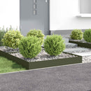 vidaXL Fűszegélyezés 4 db 100 x 100 x 20 cm Acél Olajzöld