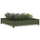 vidaXL Fűszegélyezés 4 db 100 x 100 x 20 cm Acél Olajzöld