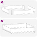 vidaXL Fűszegélyezés 4 db 100 x 100 x 20 cm Acél Ezüst