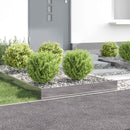 vidaXL Fűszegélyezés 4 db 100 x 100 x 20 cm Acél Ezüst