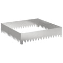 vidaXL Fűszegélyezés 4 db 100 x 100 x 20 cm Acél Ezüst