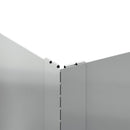 vidaXL Fűszegélyezés 100 x 100 x 20 cm Acél Ezüst