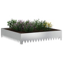 vidaXL Fűszegélyezés 4 pcs 100 x 100 x 20 cm Acél Ezüst