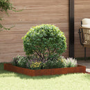 vidaXL Fűszegélyezés 100 x 100 x 20 cm Acél Rozsdás