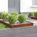 vidaXL Fűszegélyezés 4 pcs 100 x 100 x 20 cm Acél Rozsdás