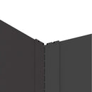 vidaXL Fűszegélyezés 100 x 100 x 35 cm Acél Fekete