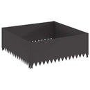 vidaXL Fűszegélyezés 100 x 100 x 35 cm Acél Fekete