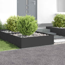 vidaXL Fűszegélyezés 4 db 100 x 100 x 35 cm Acél Fekete