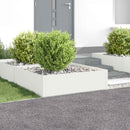 vidaXL Fűszegélyezés 4 db 100 x 100 x 35 cm Acél Fehér