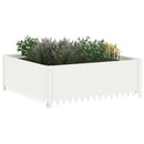 vidaXL Fűszegélyezés 4 db 100 x 100 x 35 cm Acél Fehér