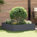 vidaXL Fűszegélyezés 100 x 100 x 35 cm Acél Antracitszürke