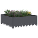 vidaXL Fűszegélyezés 100 x 100 x 35 cm Acél Antracitszürke